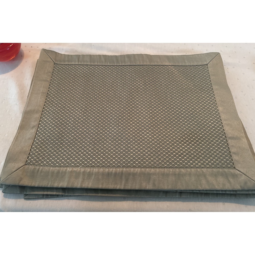 Set Of 8 Vintage Ambrosia Place Mats 17x12 Sage Color